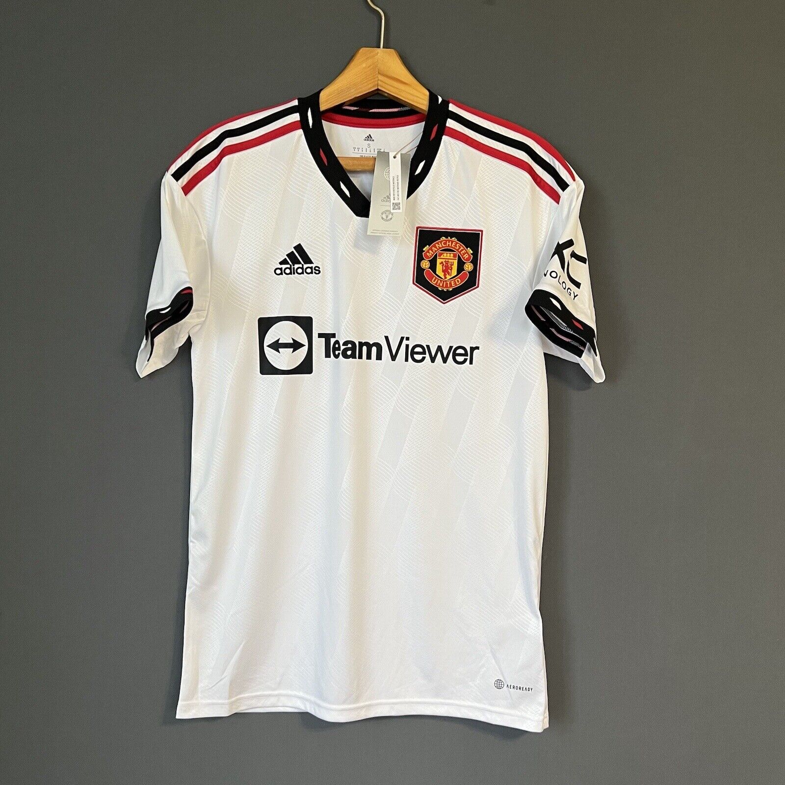 Elanga Manchester United Jersey 2022/23 Away Adidas H13880 Football Shirt Small