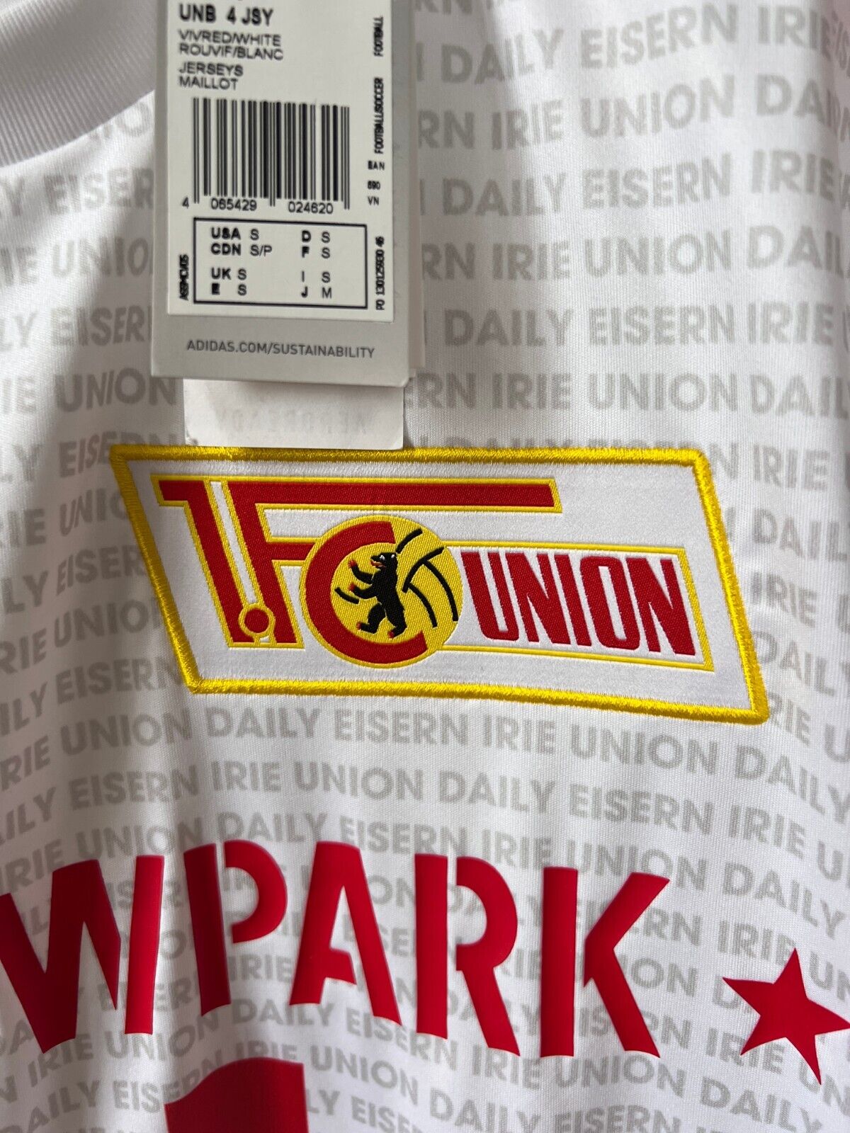 Union Berlin Fourth Soccer Jersey Adidas 22/23 Men's Size S - Limited Edition