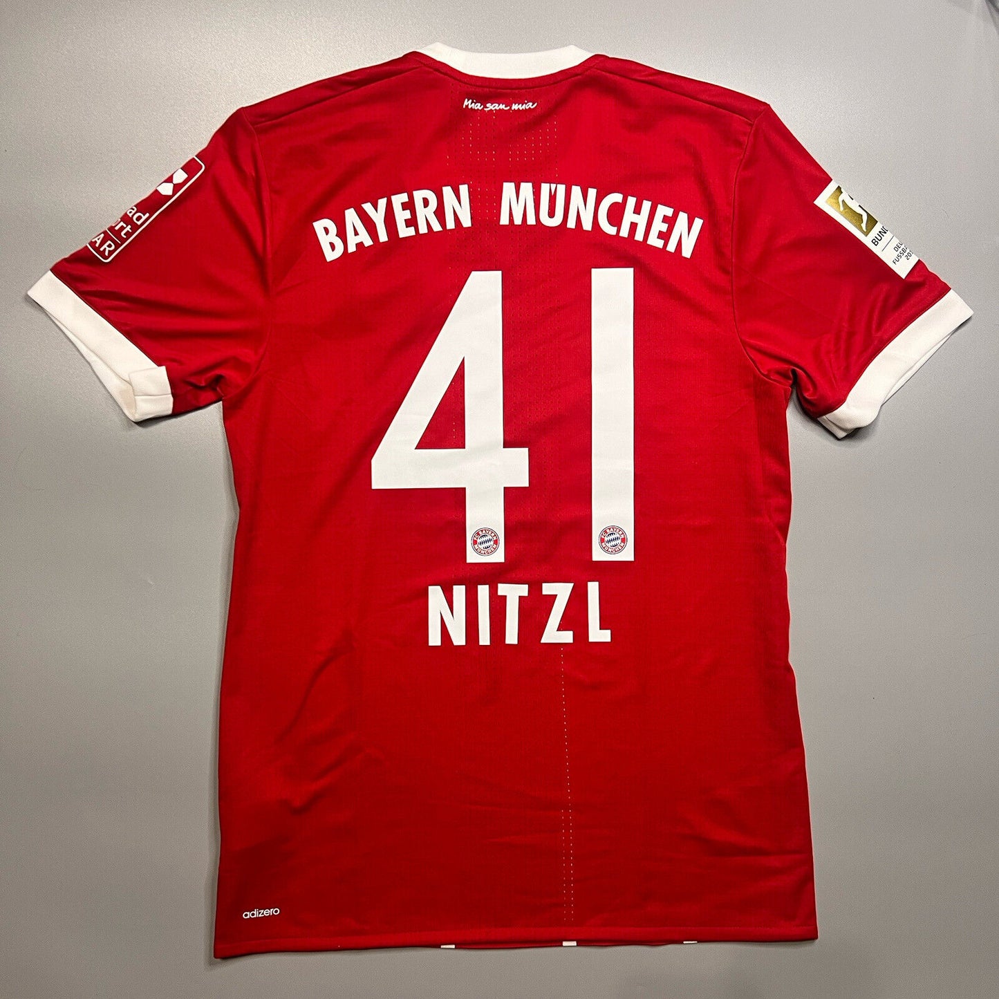 Bayern Munich Jersey 2017/18 Home Match Worn Mens Size 7 Football Shirt Adidas