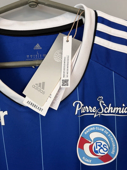 Strasbourg Jersey Home 2023 Mens Soccer Shirt Maillot Adidas Size L