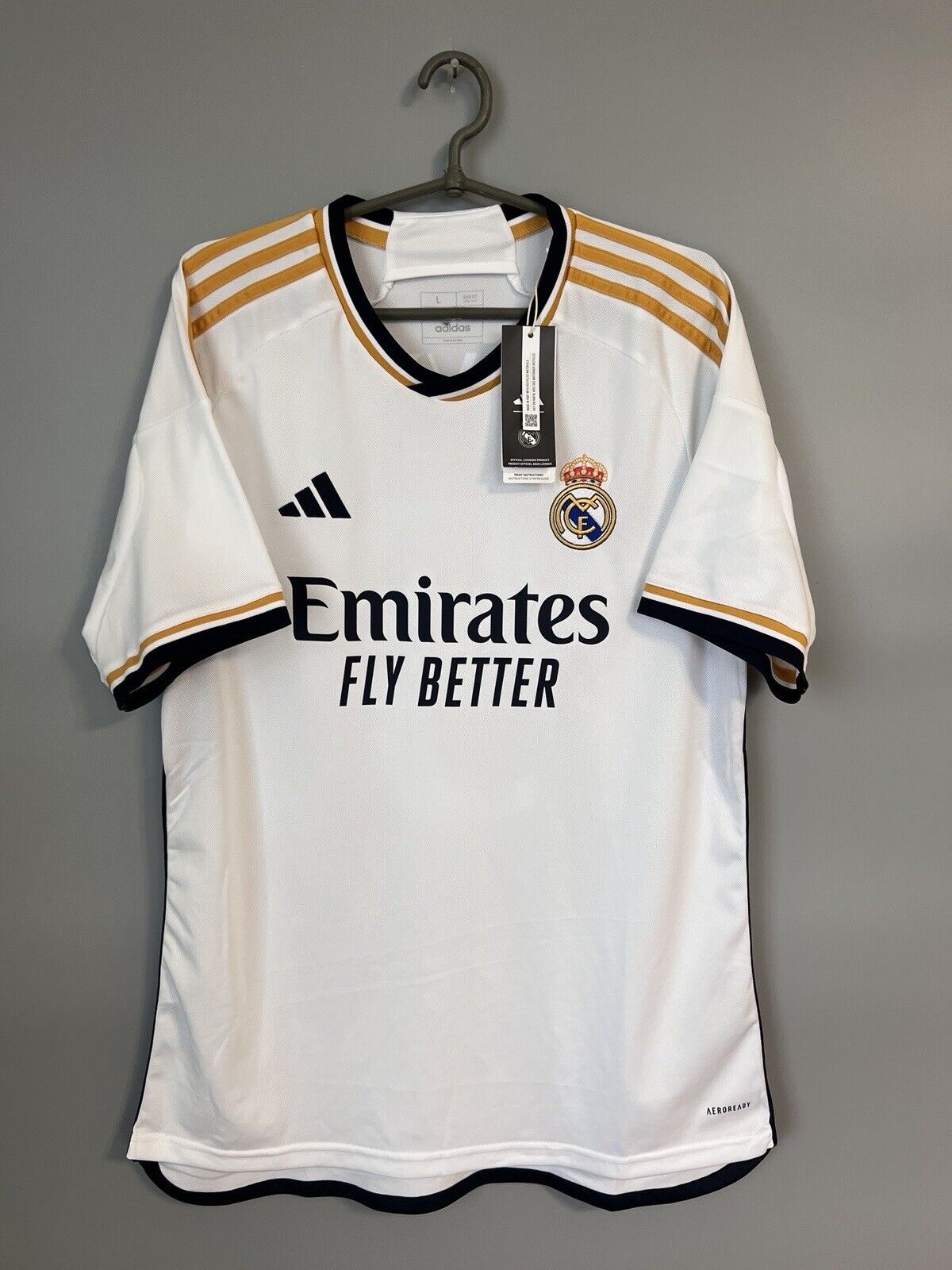 Camavinga Real Madrid Jersey 23/24 Home Mens Soccer Shirt HR3796 Adidas Size L