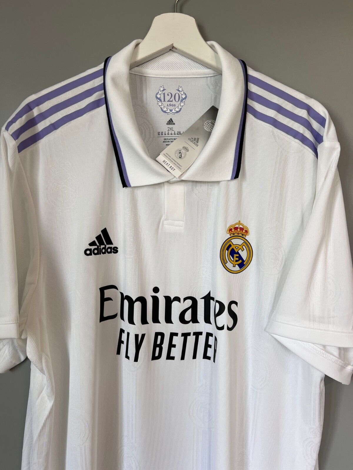 Real Madrid Jersey 22/23 Home Authentic Soccer Shirt HF0292 Adidas Mens Size XXL