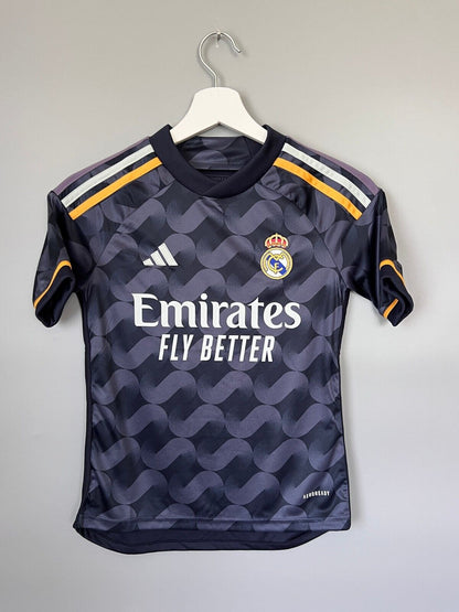 Real Madrid Jersey 23/24 Away Soccer Football Shirt IB0000 Adidas Boys Size S