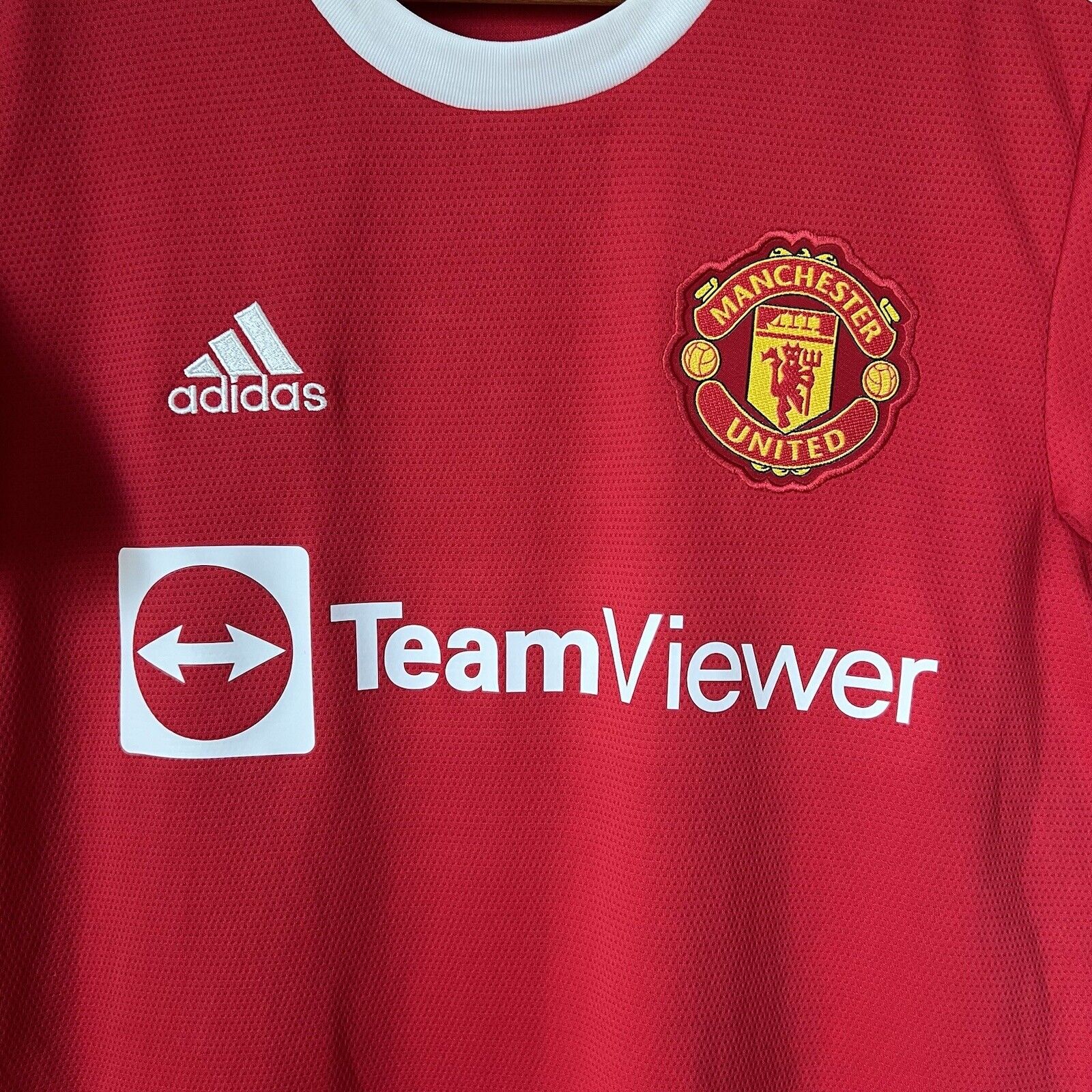 Manchester United Jersey 2021/22 Home Small Mens Soccer Shirt H31447 Adidas
