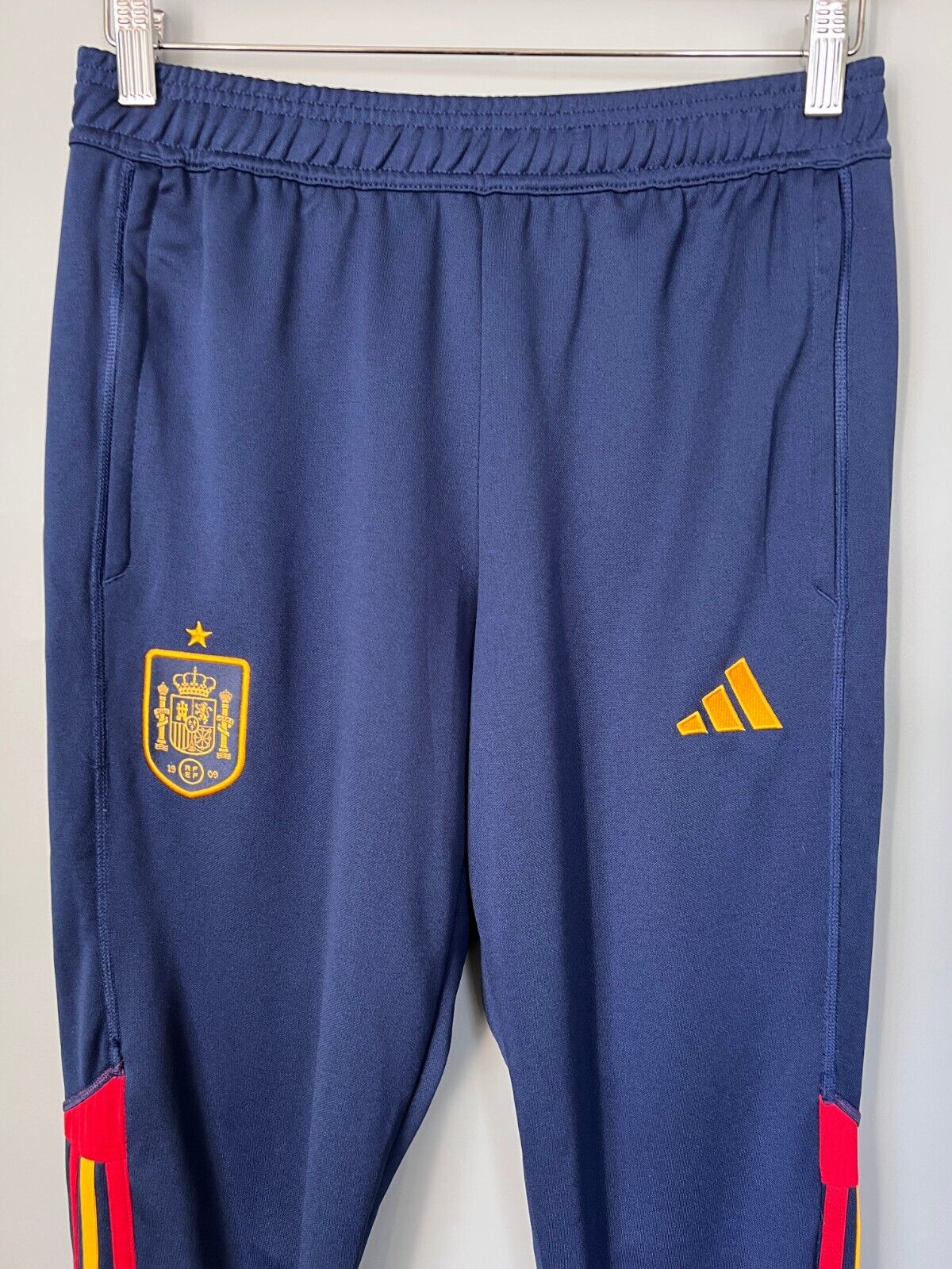 Spain Travel Pants 22/23 Blue Football Soccer Adidas HE8819 Mens Size S