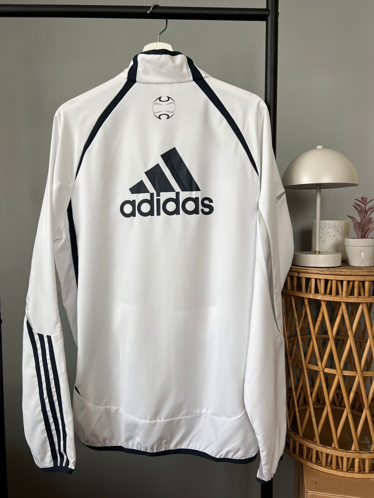 Real Madrid Teamgeist Jacket 2006 x 2021 White Soccer Adidas HA2537 Mens Size M