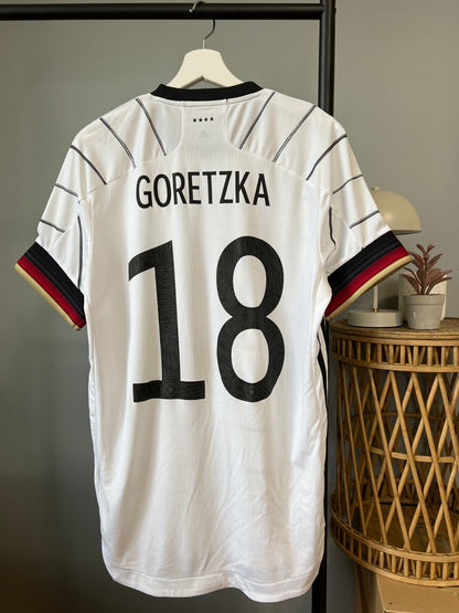 Goretzka Germany Jersey 2020 Home Authentic Soccer Shirt EH6104 Adidas Mens Sz M