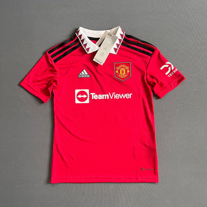 Sancho Manchester United Jersey 22-23 Home Size S Boys Adidas Football Shirt