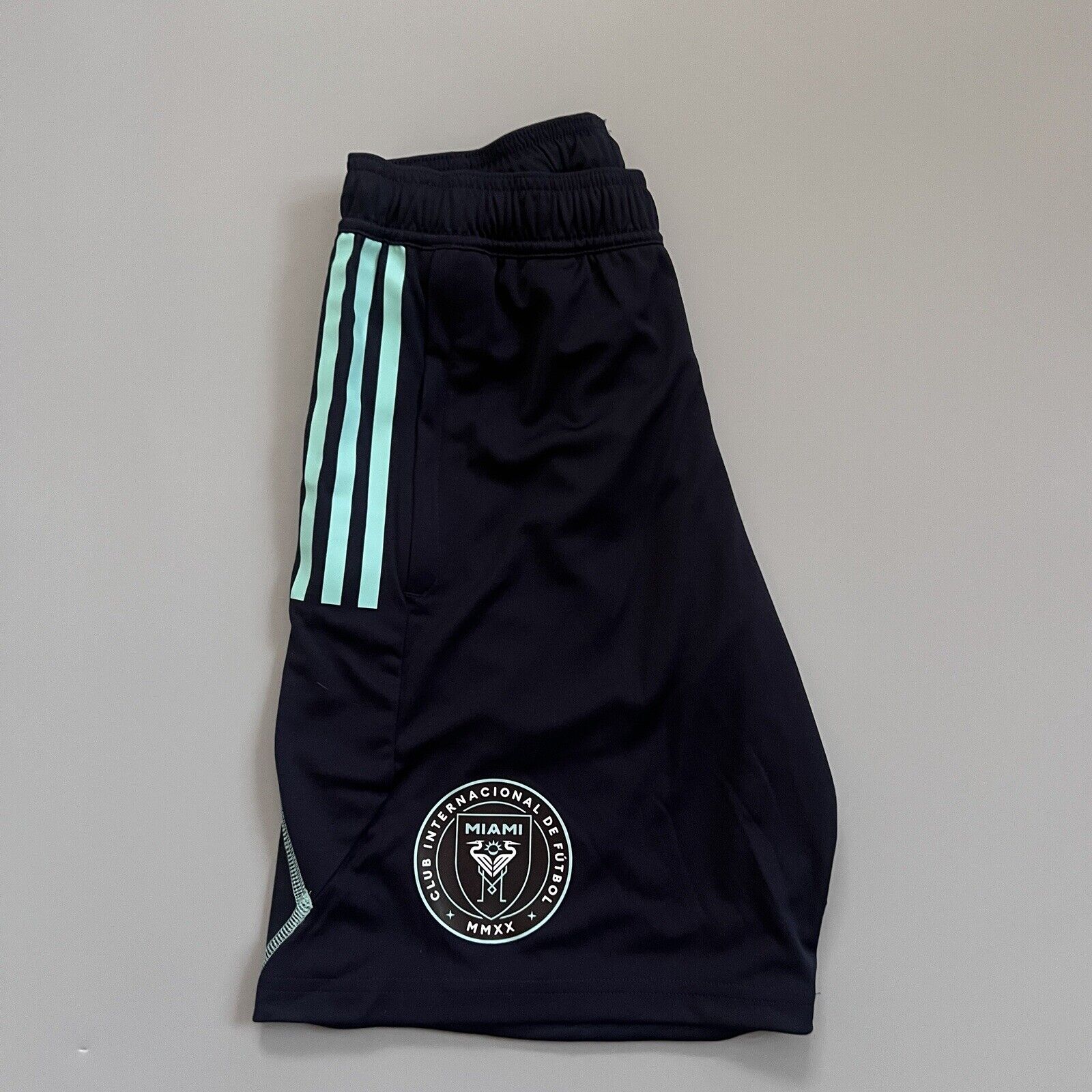 Inter Miami CF Shorts 23/24 Training Mens Soccer Football Zipped pockets Adidas
