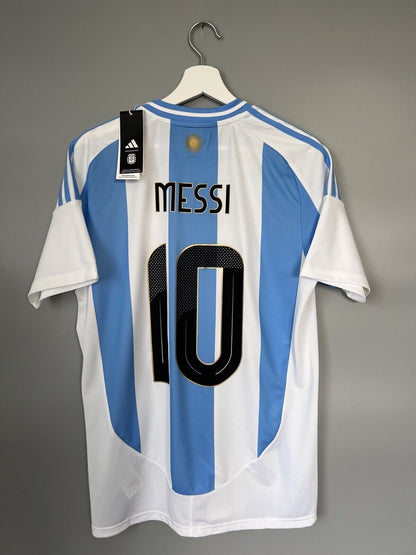 Messi Argentina Jersey 2024 Home Soccer Shirt IP8409 Adidas Mens Size M