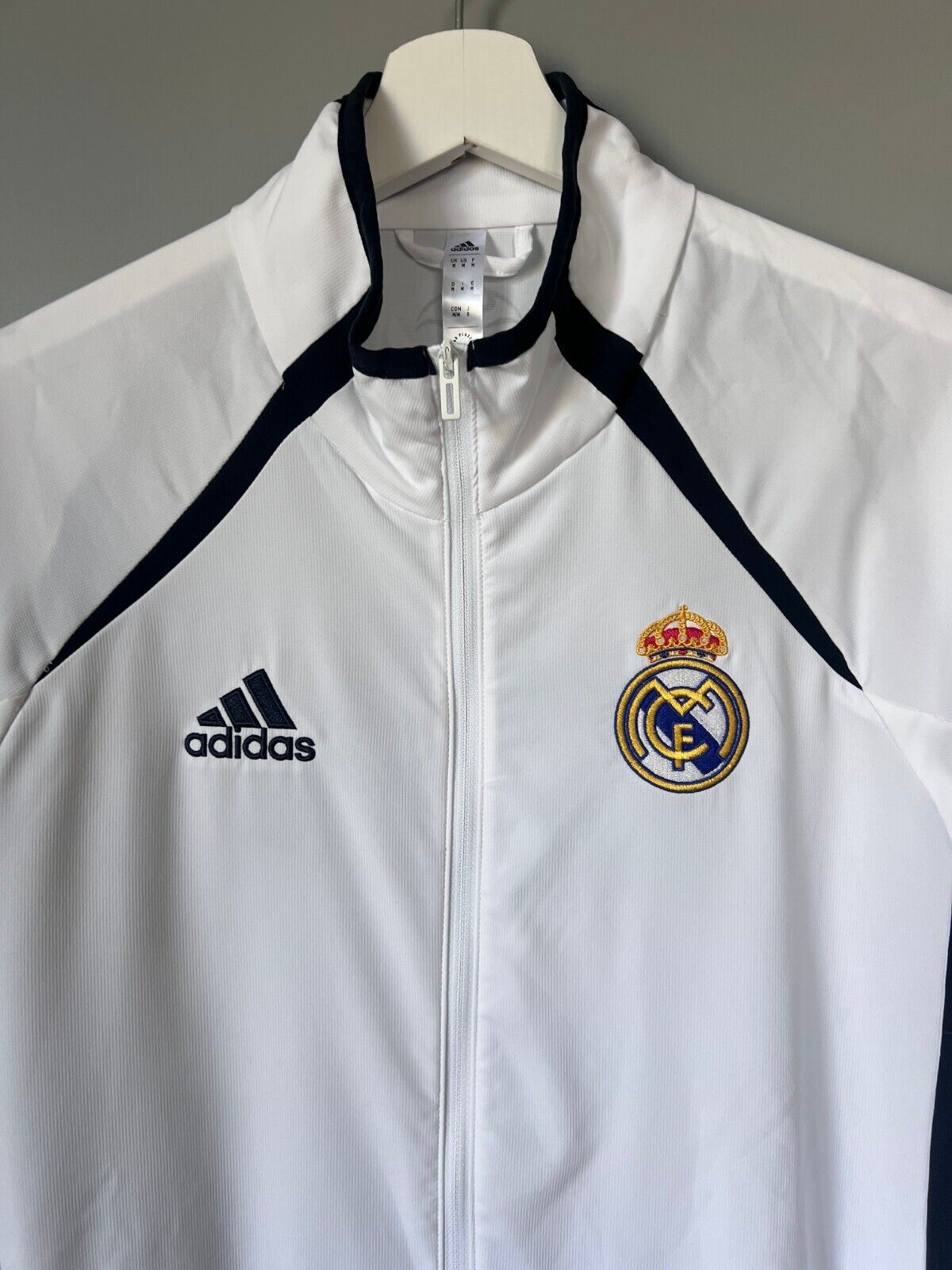 Real Madrid Jacket Teamgeist 2006x2021 White Soccer Adidas HA2537 Mens Size M
