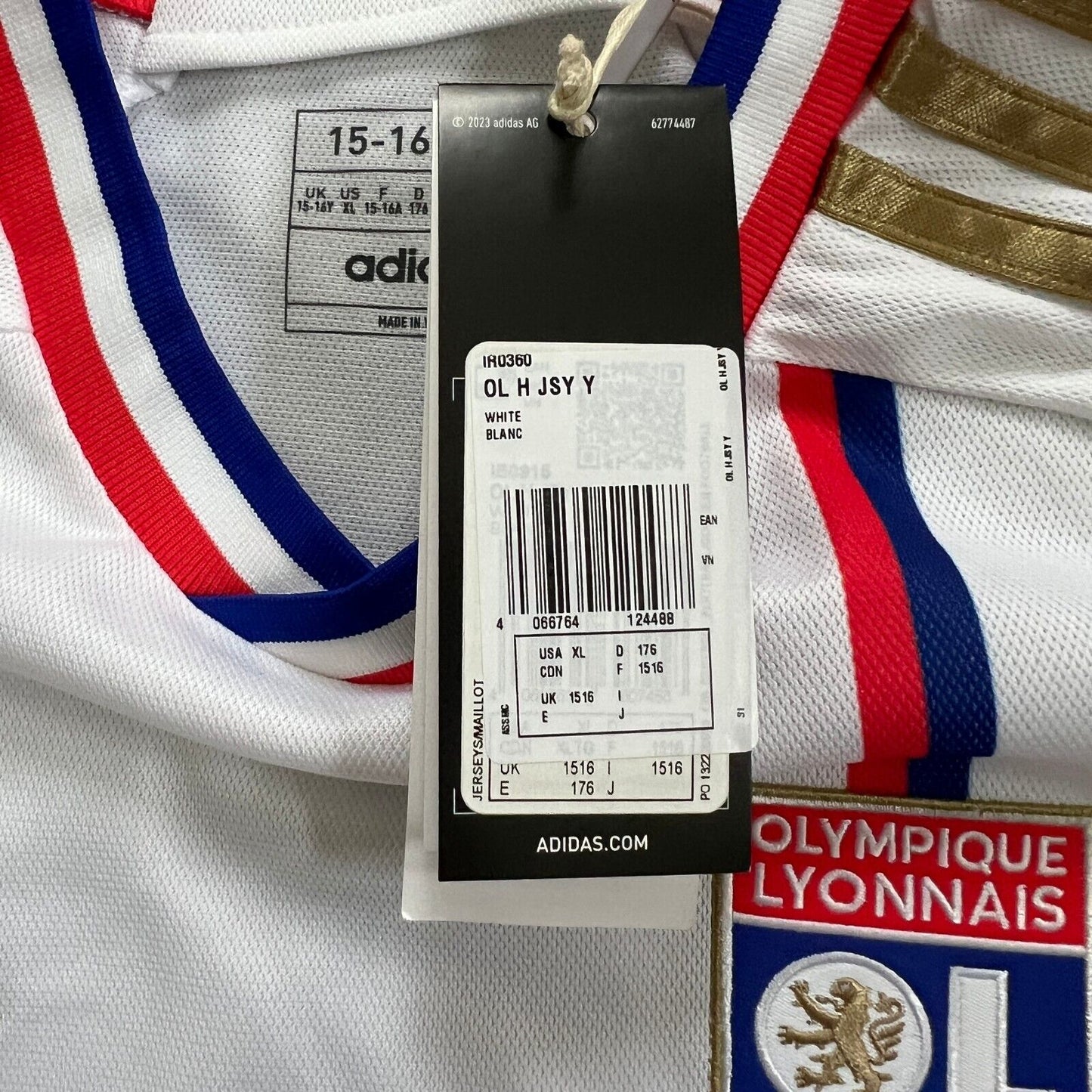 Olympique Lyon Jersey 23/24 Home Soccer Football Shirt Adidas Boys Size XL
