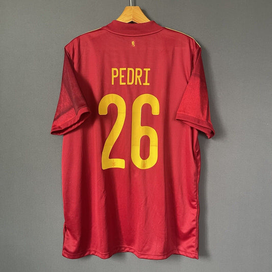 PEDRI SPAIN TEAM JERSEY 2021 HOME SIZE XL FOOTBALL SOCCER SHIRT ADIDAS [FR8361]
