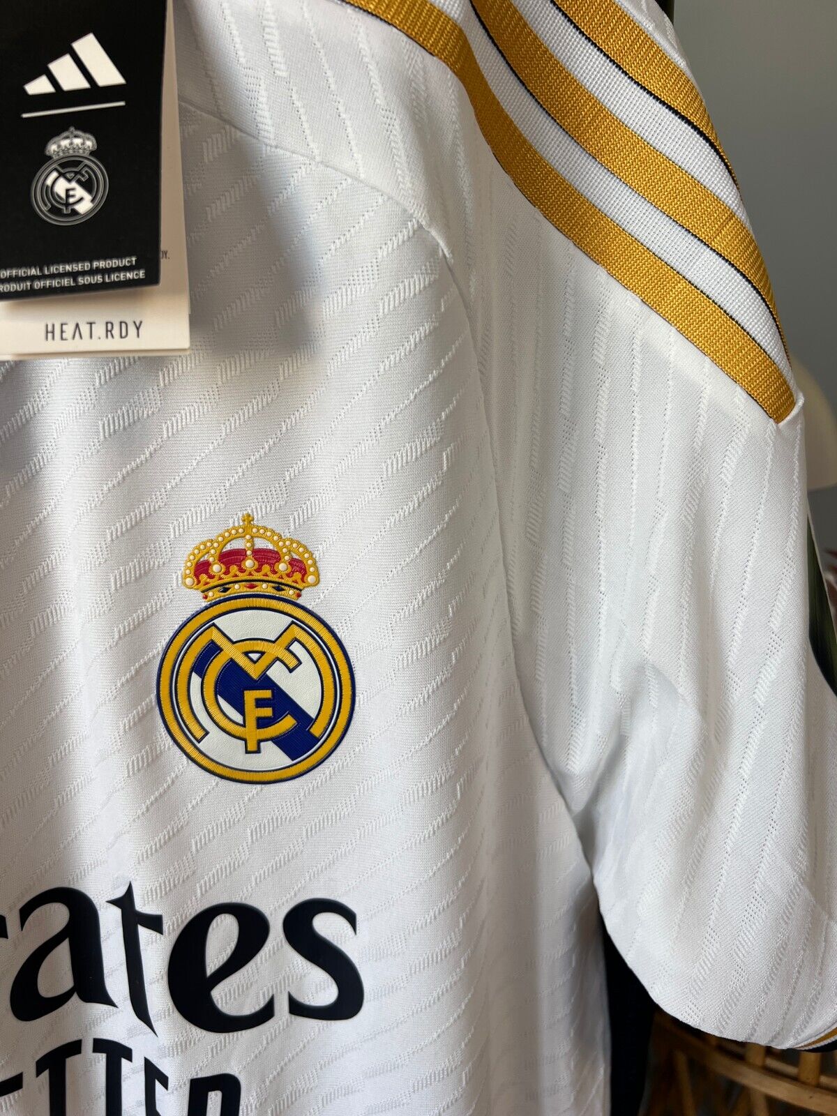 Real Madrid Jersey 23/24 Home Player Issue Soccer Shirt IA5139 Adidas Mens Sz M