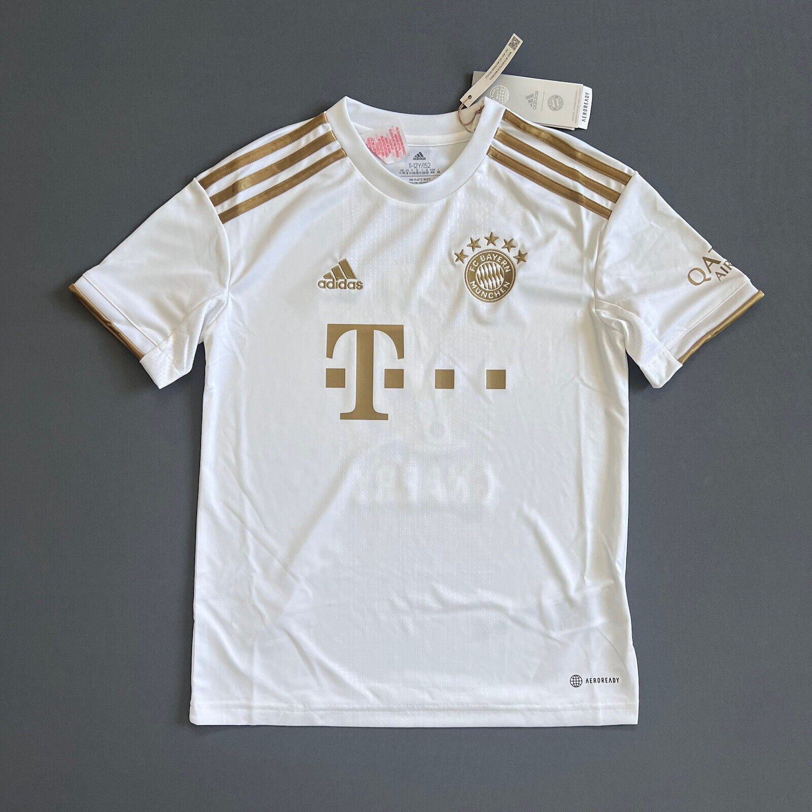 Gnabry Bayern Munich Jersey 22-23 Away Boys Soccer Shirt Size M HI3880 Adidas