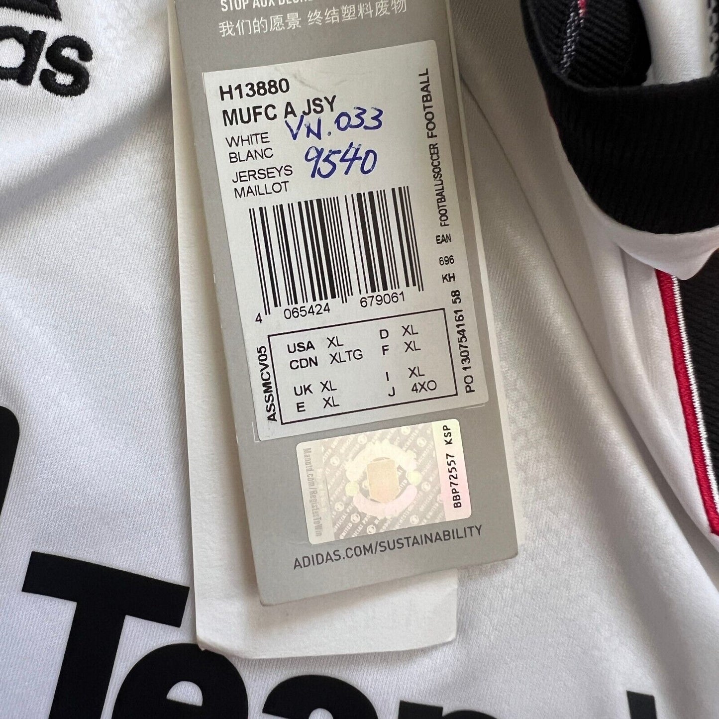 Manchester United Jersey 2022/23 Away Football Shirt Adidas H13880 Mens Size XL