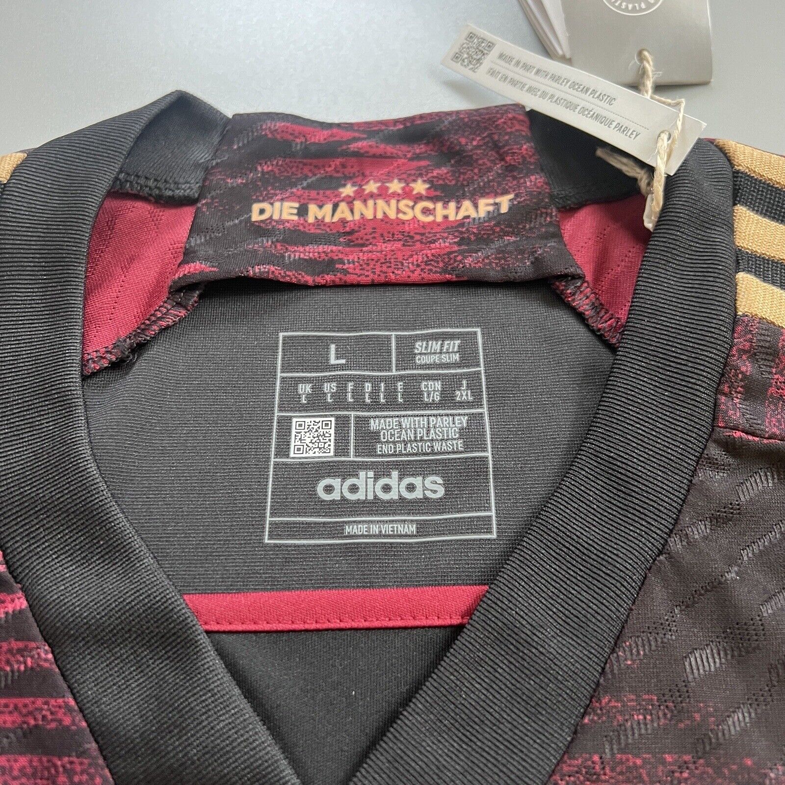 Sane Germany Jersey 2023 Away Authentic Size L Mens Football Shirt HF1695 Adidas