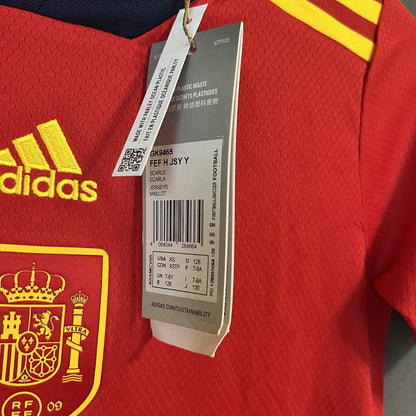 Spain Jersey 2022 Home Size XS 7-8Y Boys Soccer Football Shirt Adidas