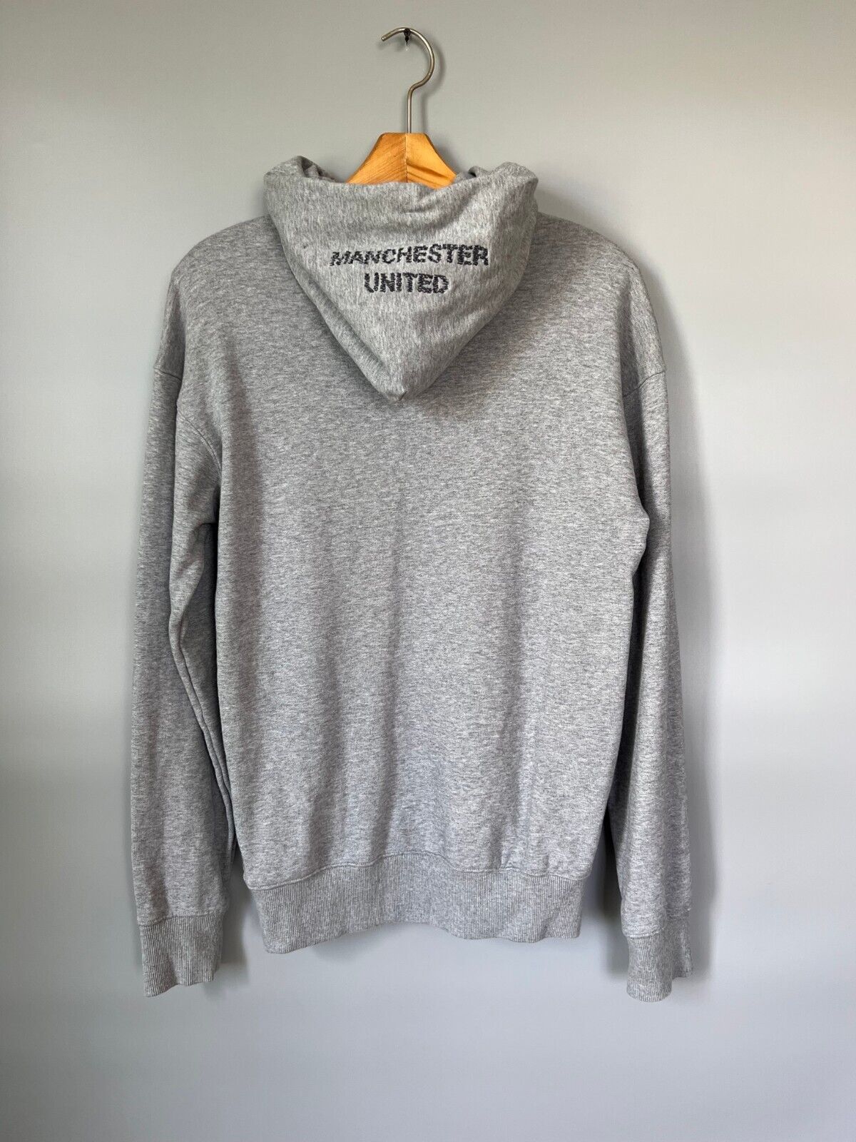 Manchester United Hoodie Gray FR3869 Adidas Football Soccer Mens Size S