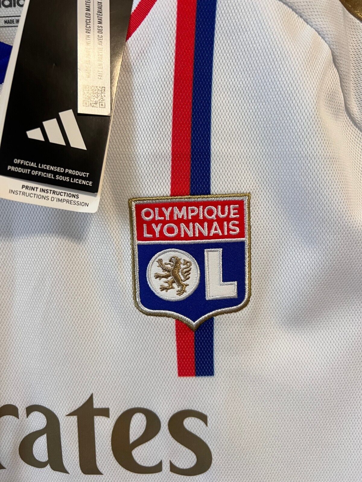 Olympique Lyonnais 23/24 Home Jersey Soccer Football Shirt Adidas Size XL Boys