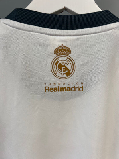 Real Madrid Jersey Training Adidas Soccer Football Shirt White Mens Size S