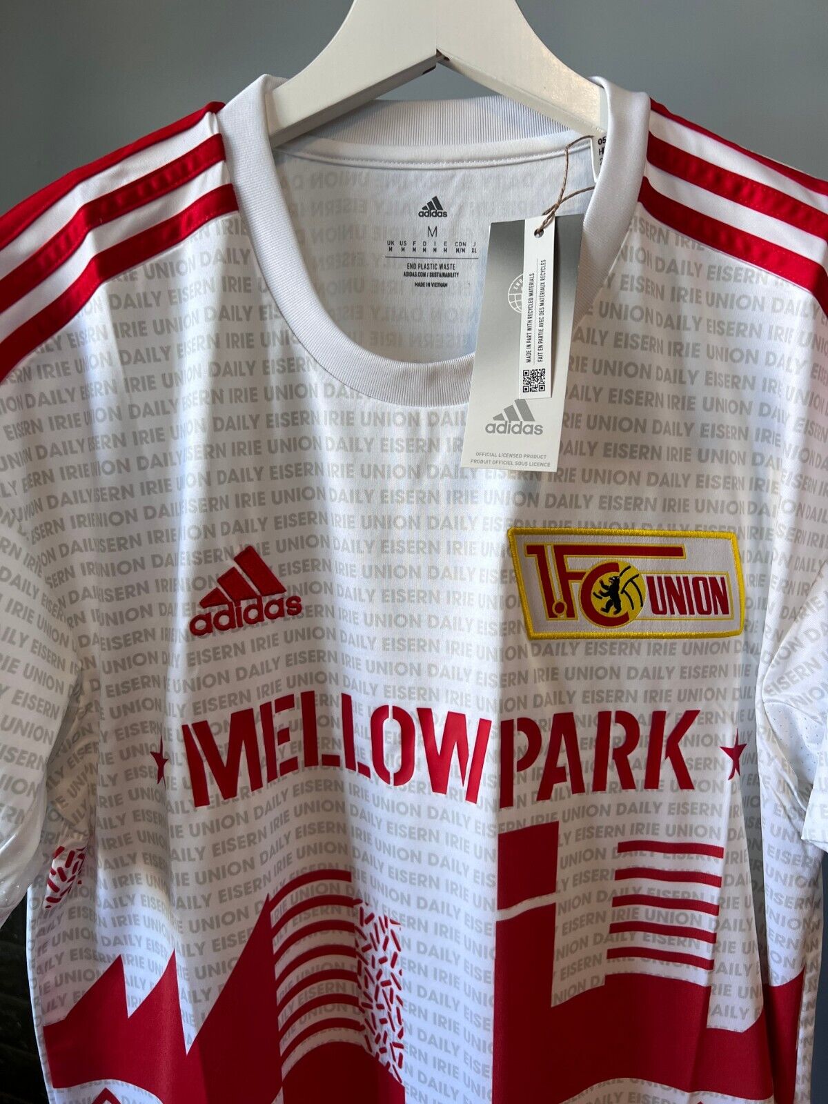 1. FC UNION BERLIN JERSEY 2022/23 FOURTH FOOTBALL TRIKOT ADIDAS SIZE M