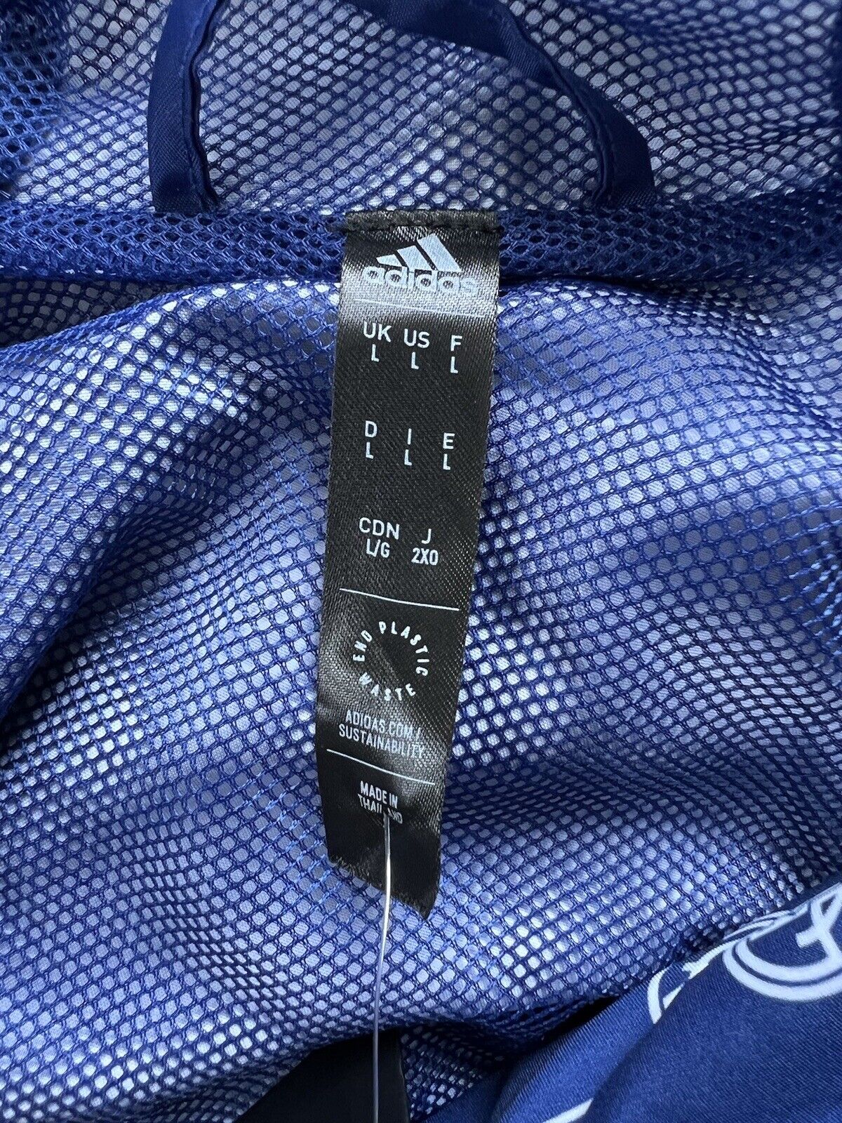 Real Madrid Windbreaker Jacket Monogram H59047 Soccer Adidas Mens Size L