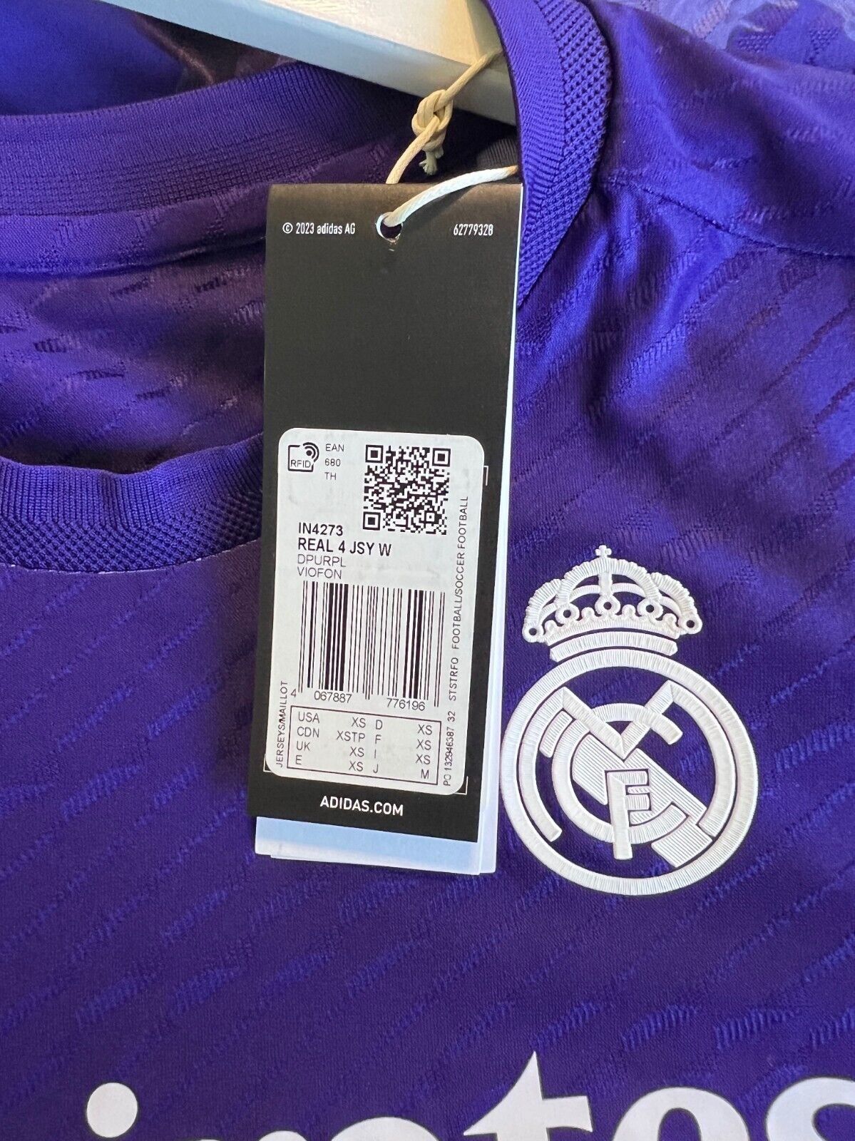 Real Madrid Jersey 23/24 Fourth Soccer Shirt IN4273 Adidas Y-3 Size XS Womens