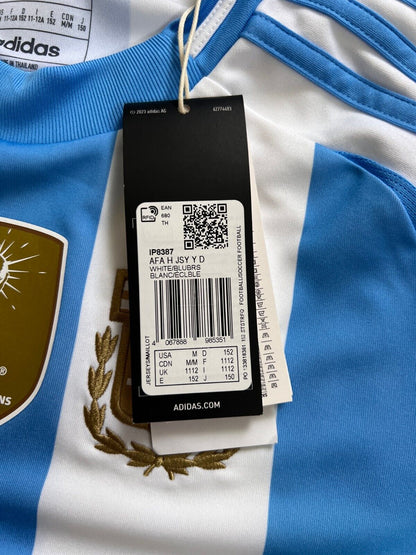 Argentina Jersey 2024-25 Home Soccer Football Shirt IP8387 Adidas Boys Size M