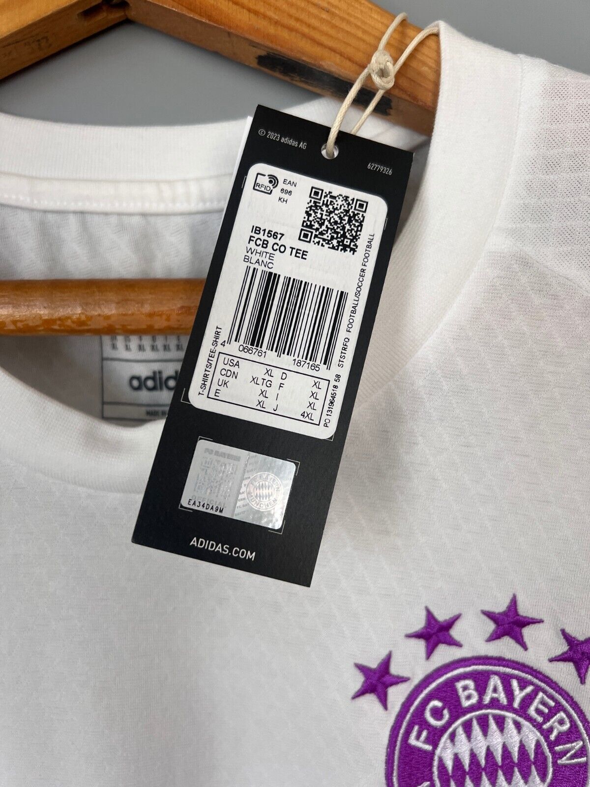 Bayern Munich Jersey Training 2023-24 Mens Soccer Shirt IB1567 Size XL Adidas