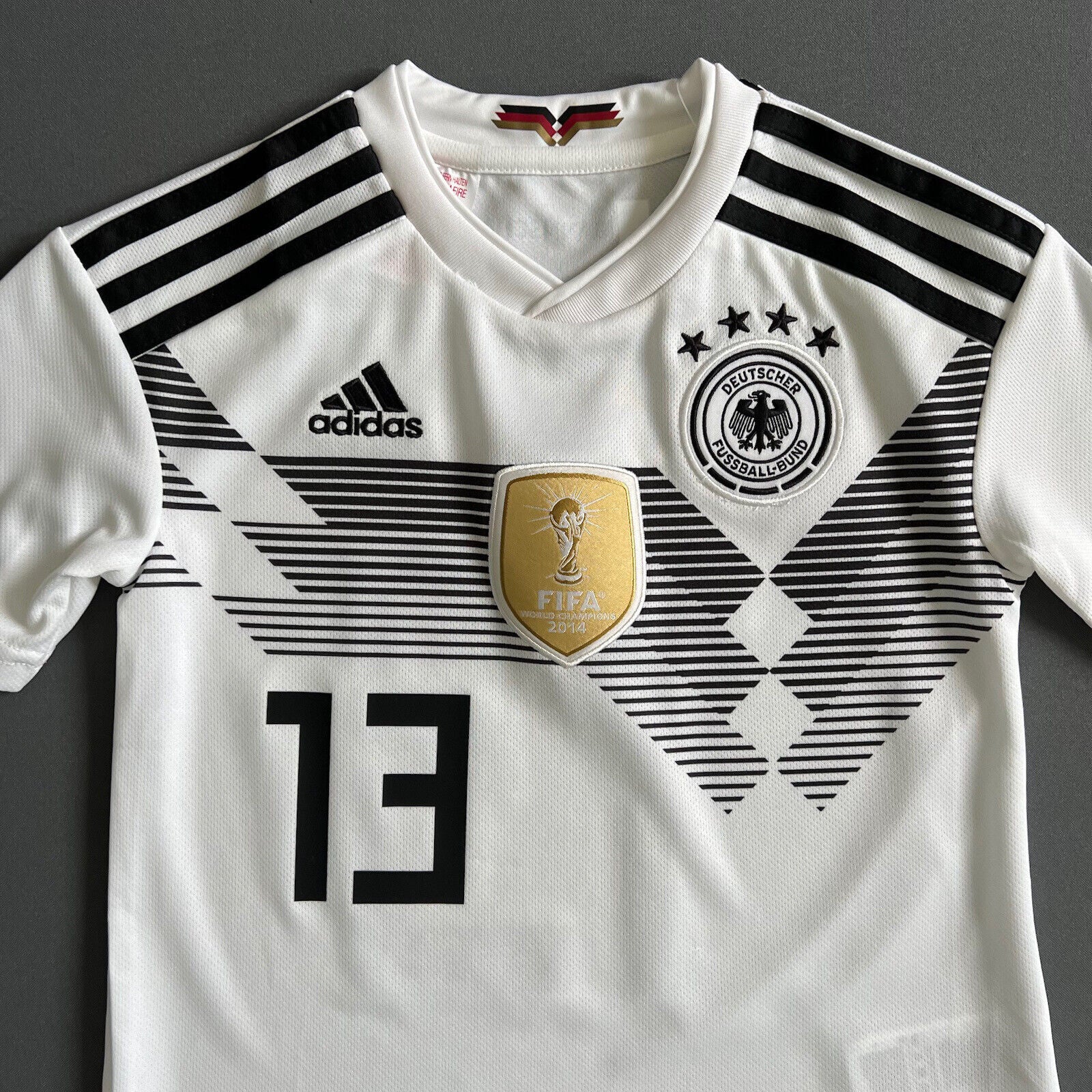 Muller Germany Jersey 2018 2019 Home Football Shirt Trikot Adidas Boys Size XS