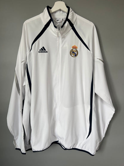 Real Madrid Teamgeist Jacket 2006x2021 White Soccer Adidas HA2537 Mens Size XXL