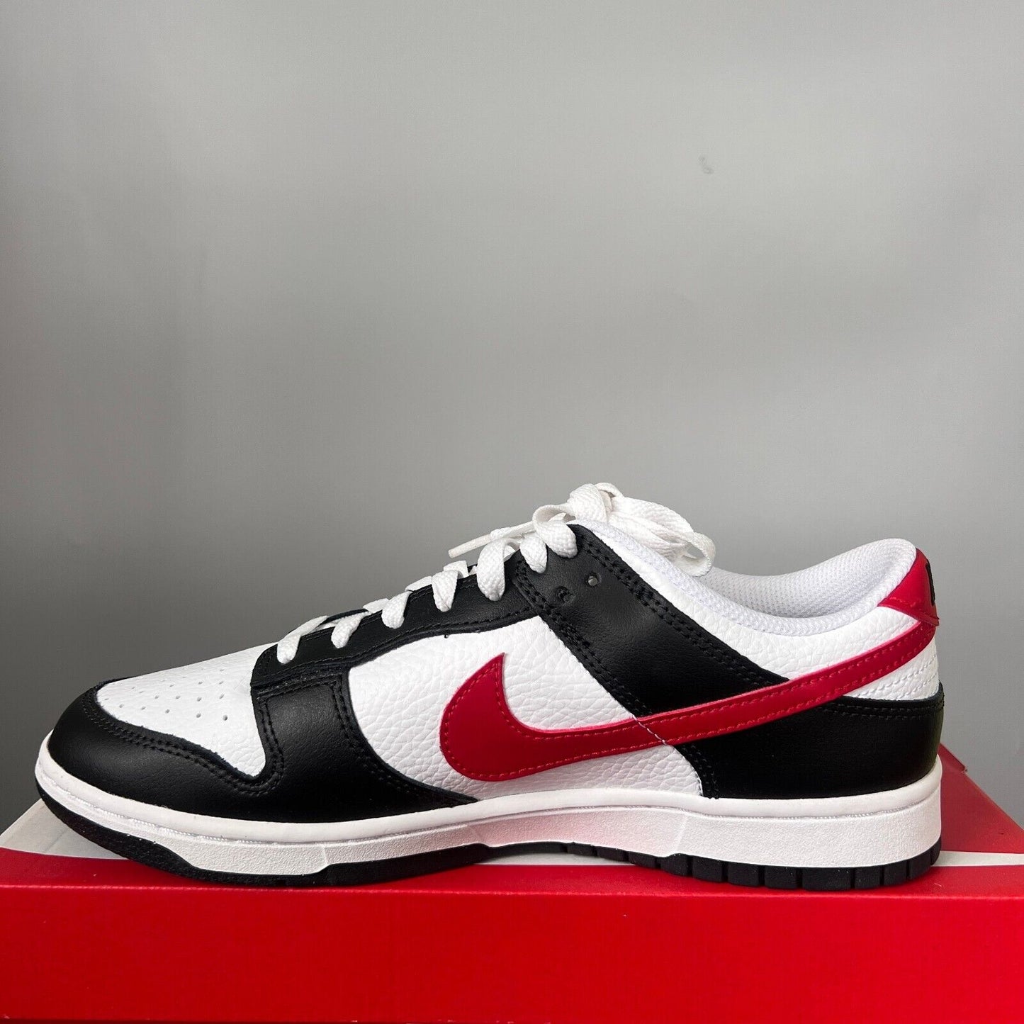 Nike Dunk Low Retro Red Swoosh Panda FB3354-001 Mens New