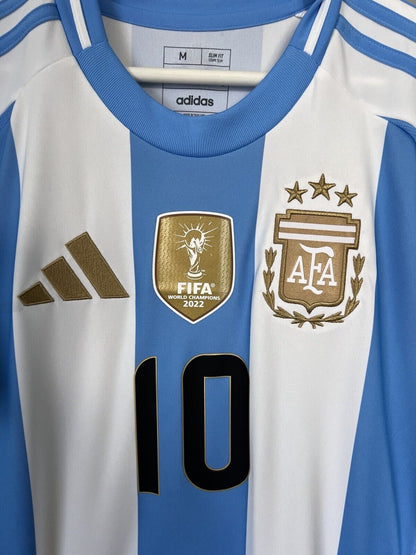 Messi Argentina Jersey 2024 Home Soccer Shirt IP8409 Adidas Mens Size M