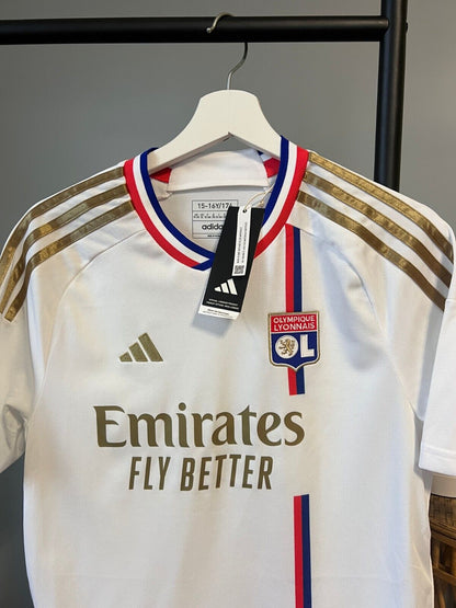 Olympique Lyonnais 23/24 Home Jersey Soccer Football Shirt Adidas Size XL Boys