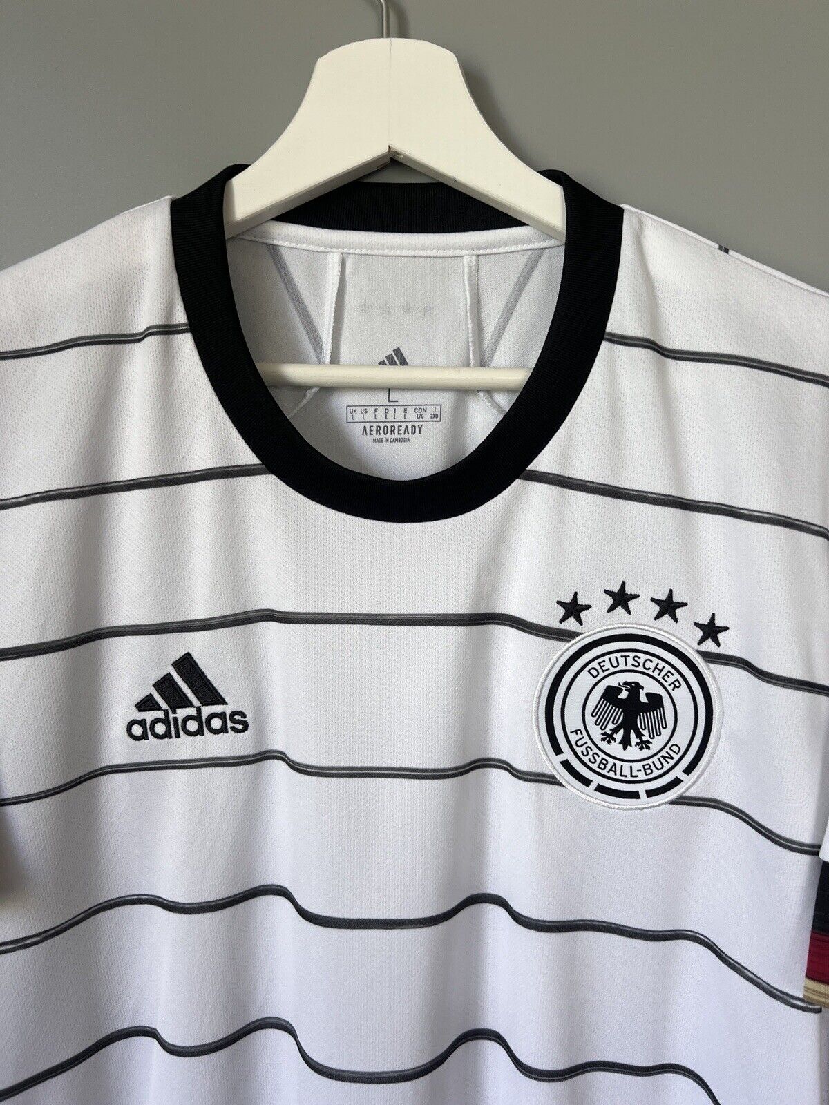 Germany Jersey 2020 Home Soccer Football Shirt Adidas EH6105 Mens Size L