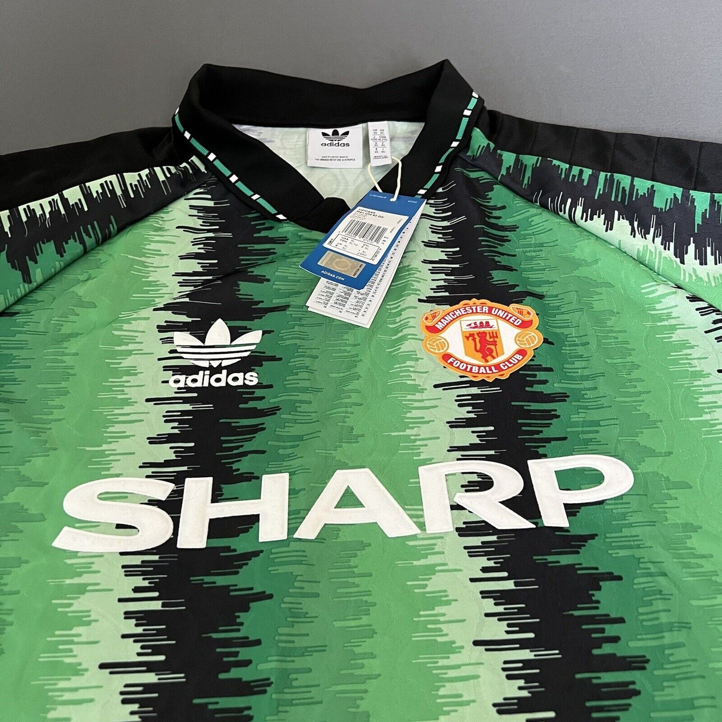 Manchester United Jersey 90 Goalkeeper Size XL Soccer Shirt Adidas HP0449