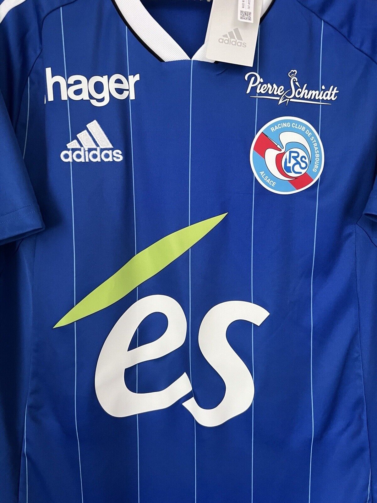 Strasbourg Jersey Home 2023 Mens Soccer Shirt Maillot Adidas Size S