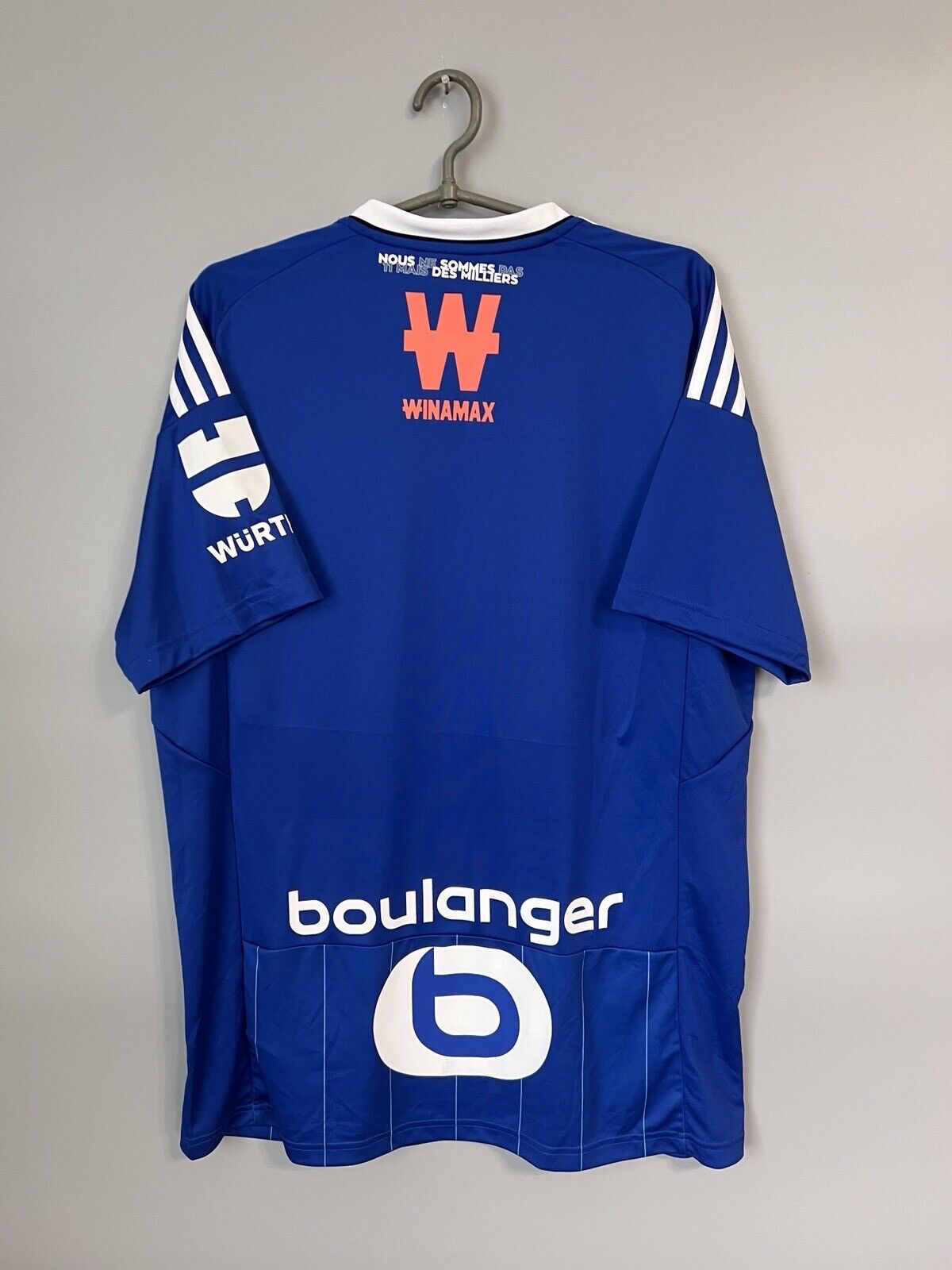 Strasbourg Jersey Home 2023 Mens Soccer Shirt Maillot Adidas Size L