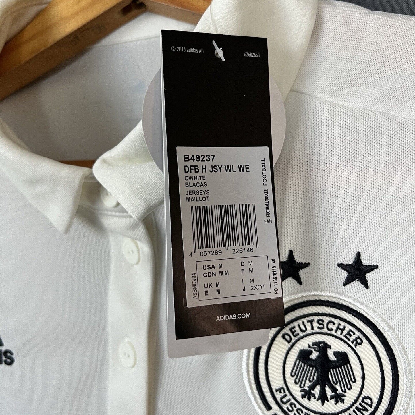 Germany Jersey Training Polo Women Football Soccer Shirt Size M Adidas