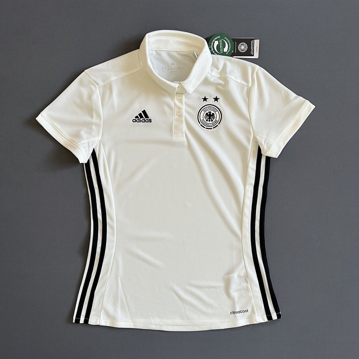Germany Jersey Training Polo Women Football Soccer Shirt Size XS Adidas BNWT