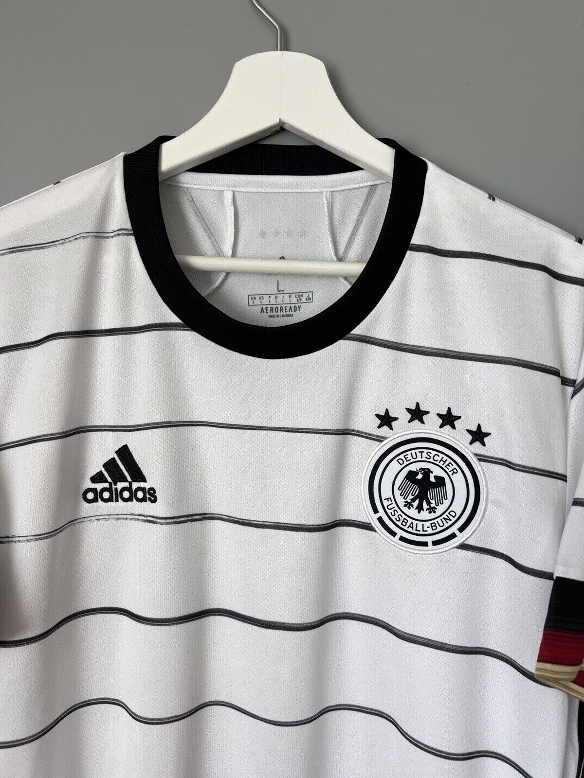 Germany Jersey Home Soccer Football Shirt Adidas DFB EH6105 Mens Size L