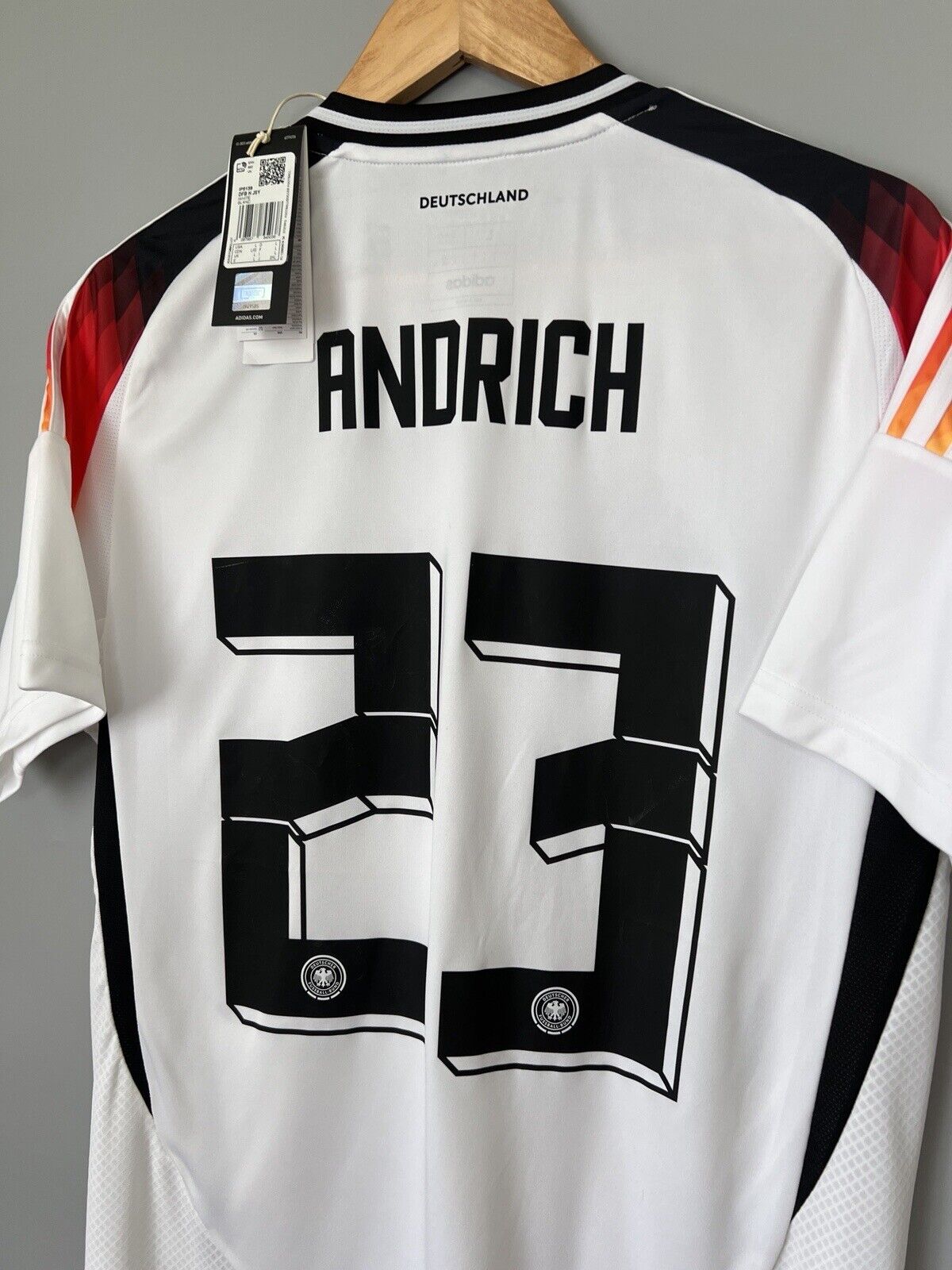 Andrich Germany Jersey 2024 Home Soccer Football Shirt Adidas IP8139 Mens Size L