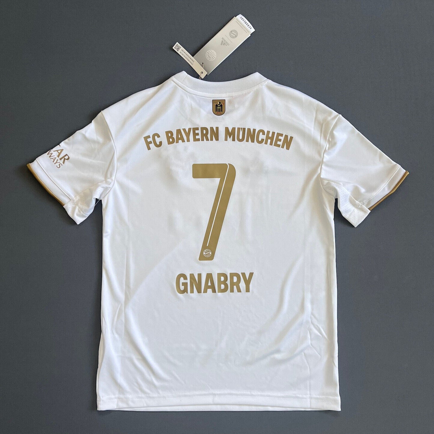Gnabry Bayern Munich Jersey 22-23 Away Boys Soccer Shirt Size M HI3880 Adidas