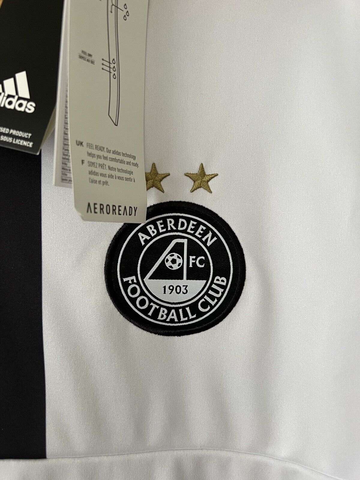 Adidas Aberdeen Away Soccer Jersey M White FH8525 Men's Shirt