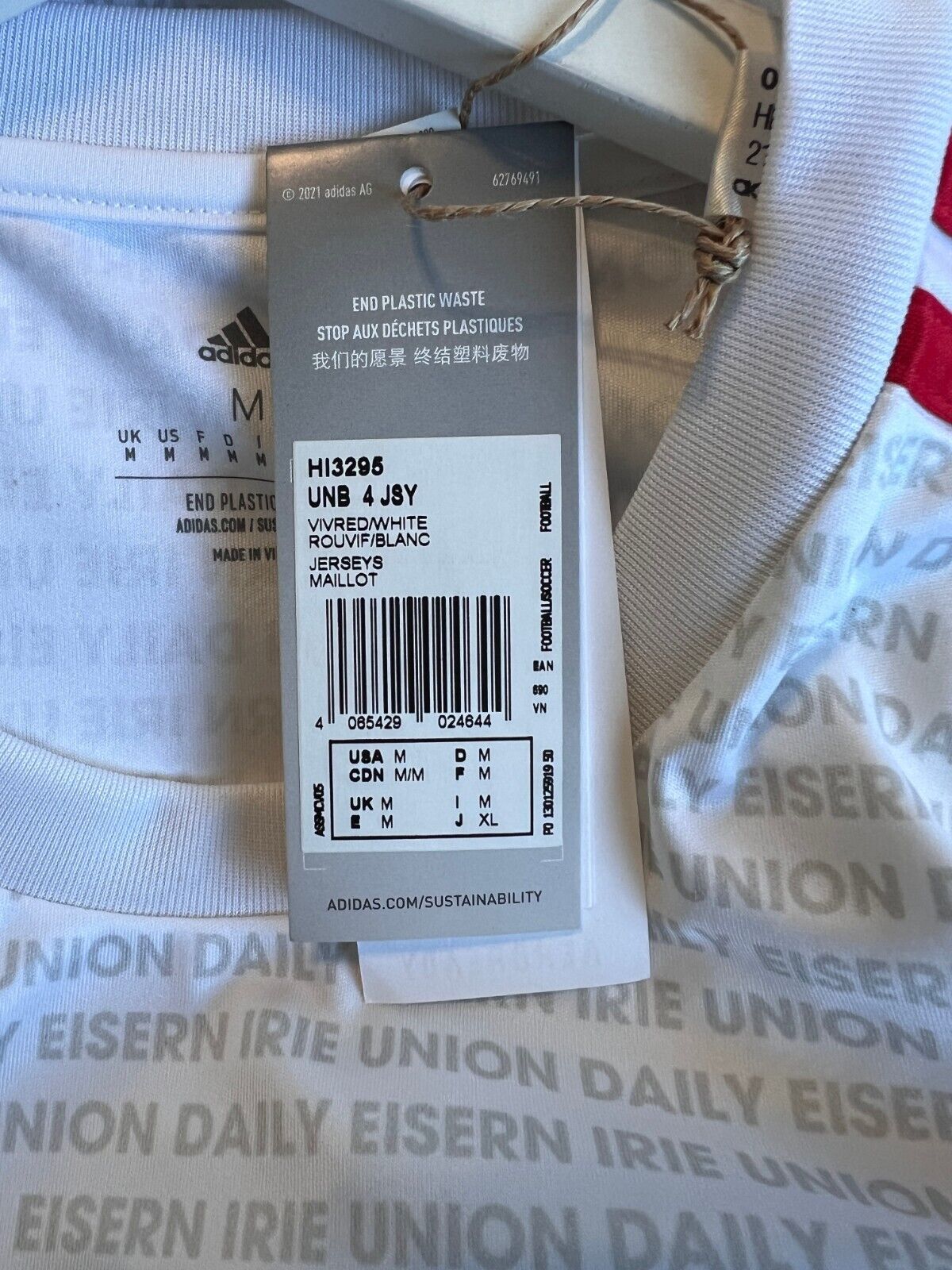 1. FC UNION BERLIN JERSEY 2022/23 FOURTH FOOTBALL TRIKOT ADIDAS SIZE M