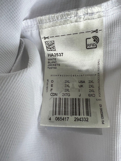 Real Madrid Teamgeist Jacket 2006x2021 White Soccer Adidas HA2537 Mens Size 2XL
