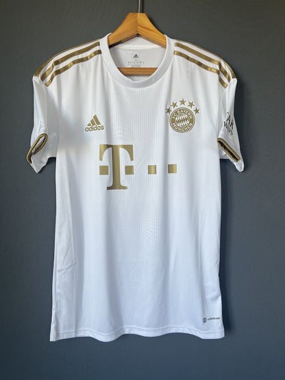 Bayern Munich Jersey 2022-23 Away Small Mens Soccer Shirt HI3886 Adidas Tel #39