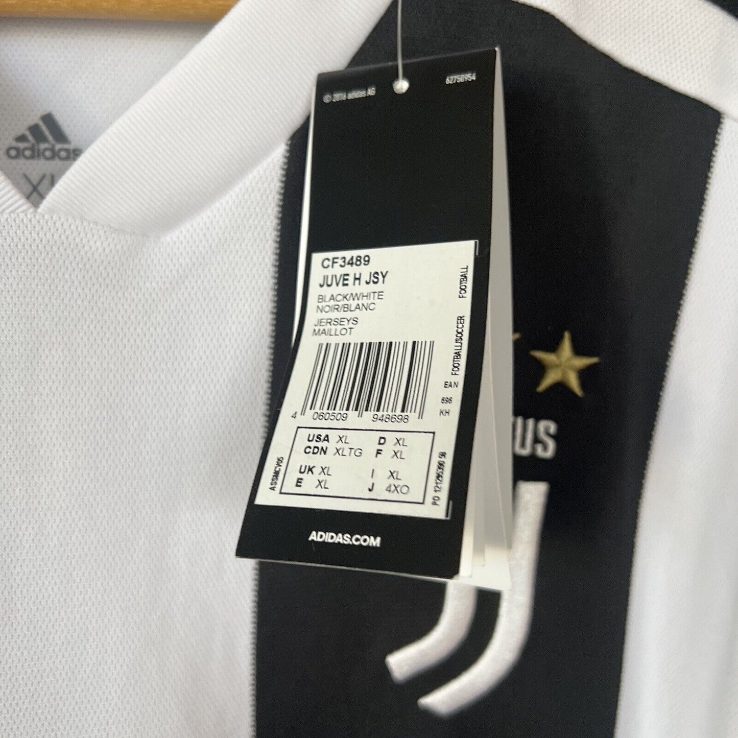 Ronaldo Juventus Jersey 2018/2019 Home Mens Football Shirt Size XL CF3489 Adidas