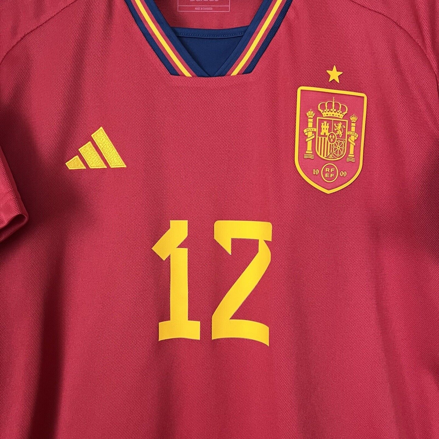 Fati Spain Jersey 2022 Home Size XL Mens Soccer Shirt World Cup HL1970 Adidas
